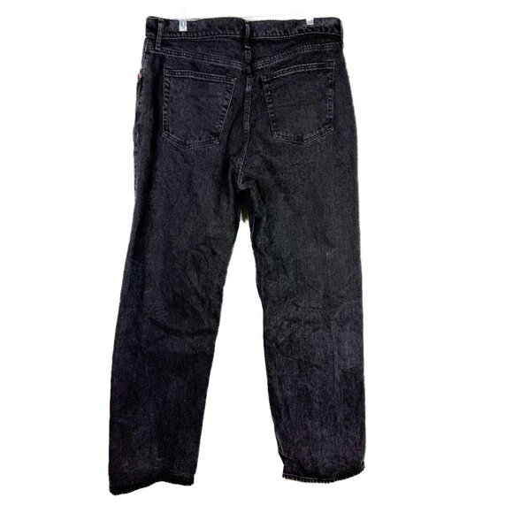 Abercrombie & Fitch The '90s Relaxed Jean High Rise Black Wash Size 33 16L LONG - Picture 6 of 9